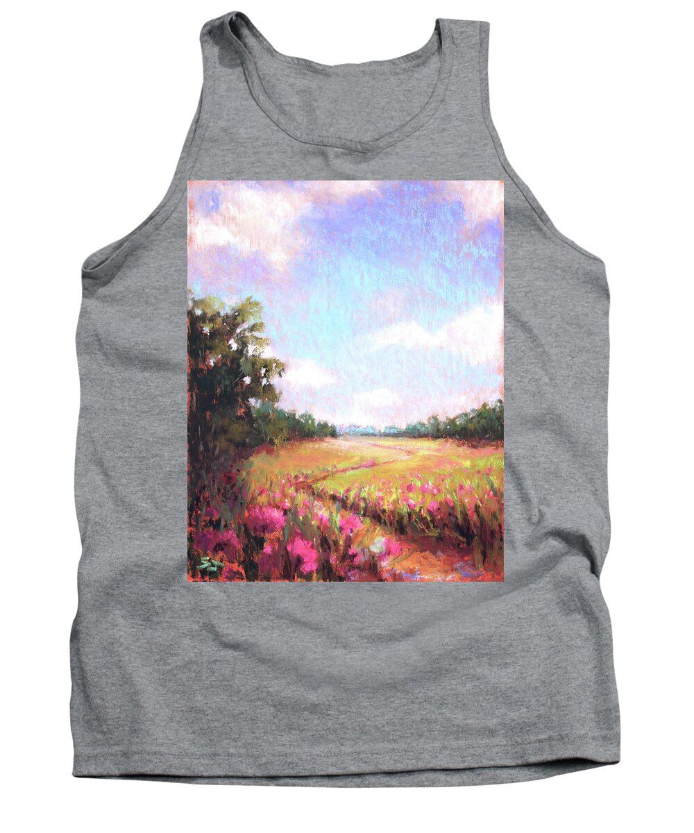 Landscape Tank Top featuring the painting A Spring to Remember by Susan Jenkins