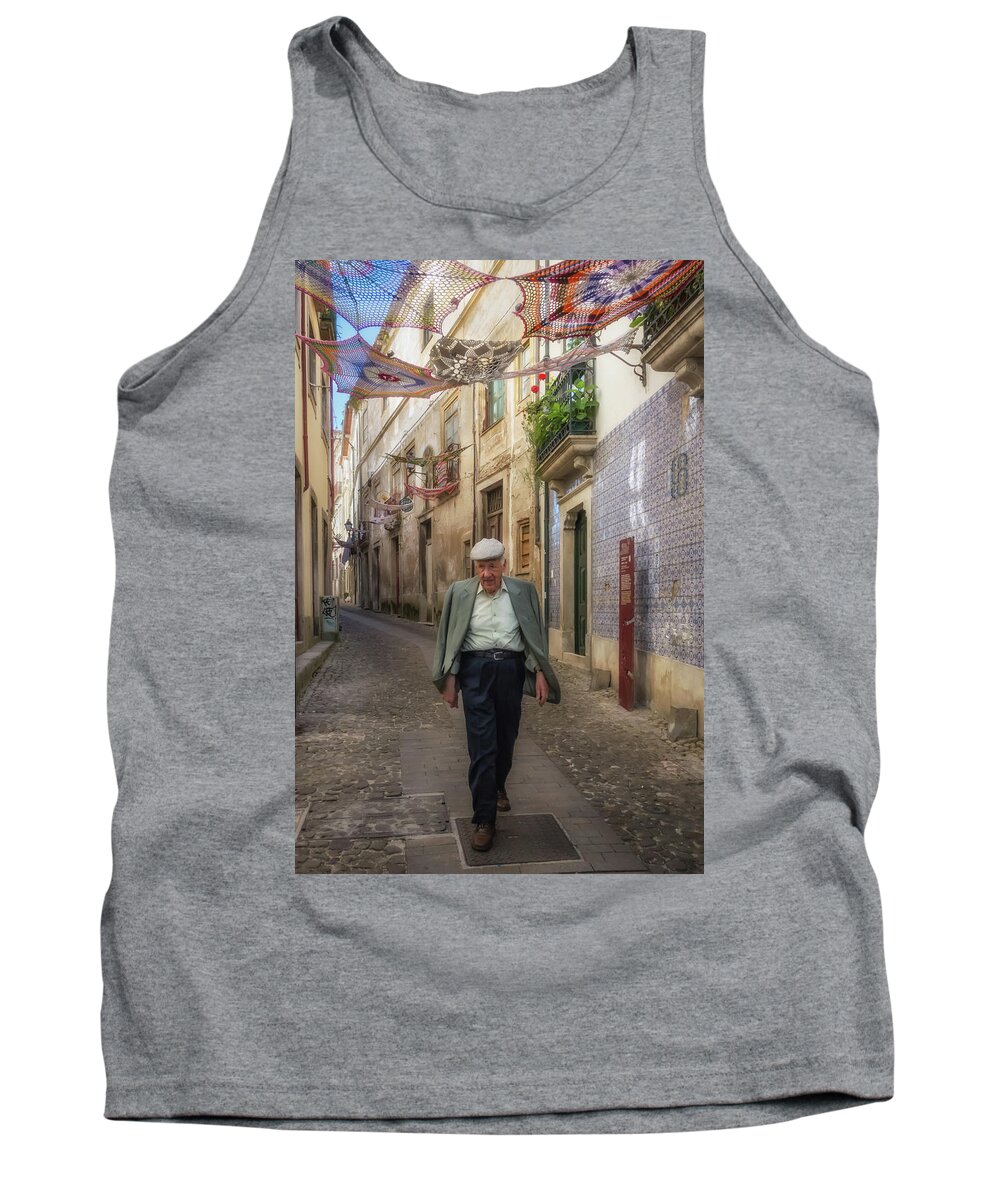 Coimbra Tank Top featuring the photograph A Stoll in Coimbra by Patricia Schaefer