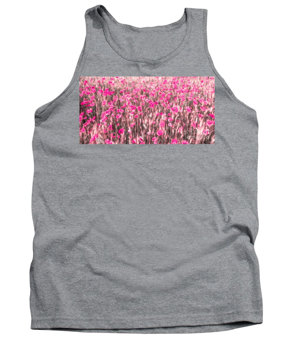 Abstract Tank Top featuring the photograph A Summer Full Of Poppies by Hannes Cmarits
