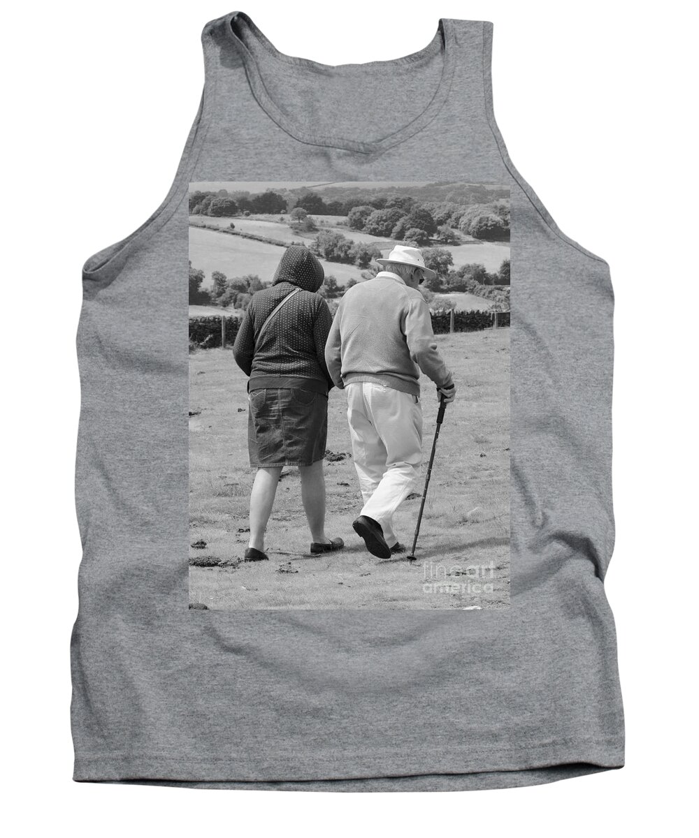Black And White Tank Top featuring the photograph A Sunday Stroll In The Country by Linsey Williams