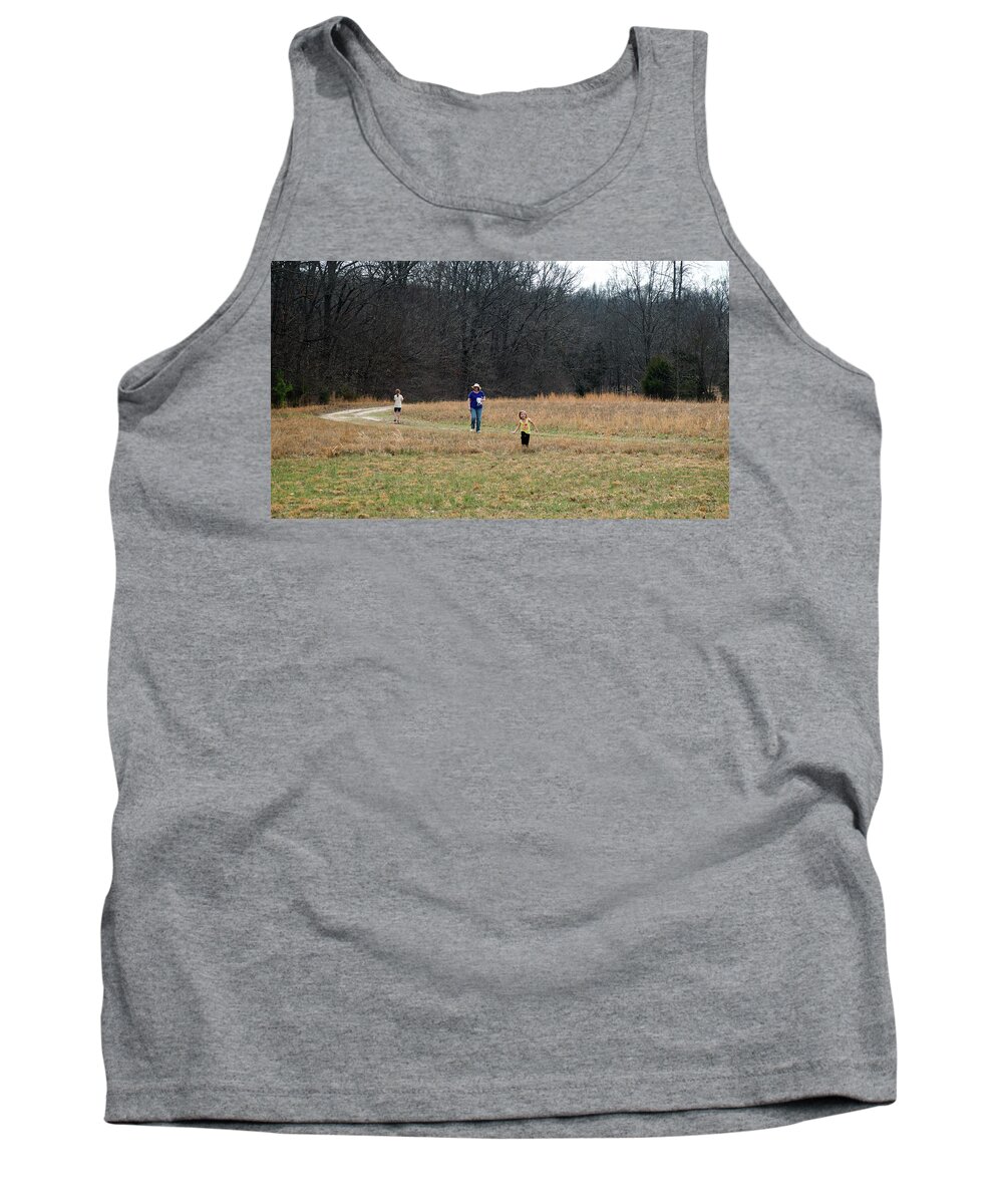 Field Tank Top featuring the photograph A Walk in a Field by George Taylor
