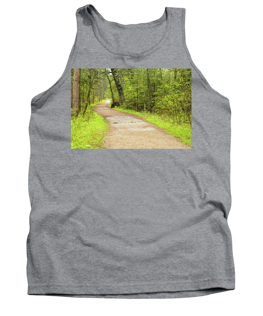 Spring Walk Tank Top featuring the photograph A Walk in the Woods by Nancy Dunivin