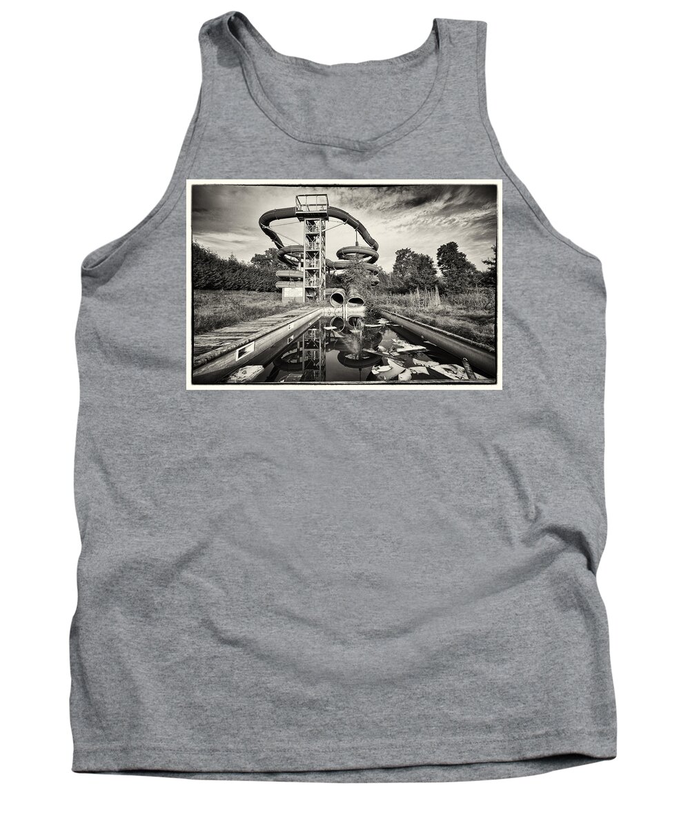 Belgium Tank Top featuring the photograph Lets have a splash - abandoned water park by Dirk Ercken