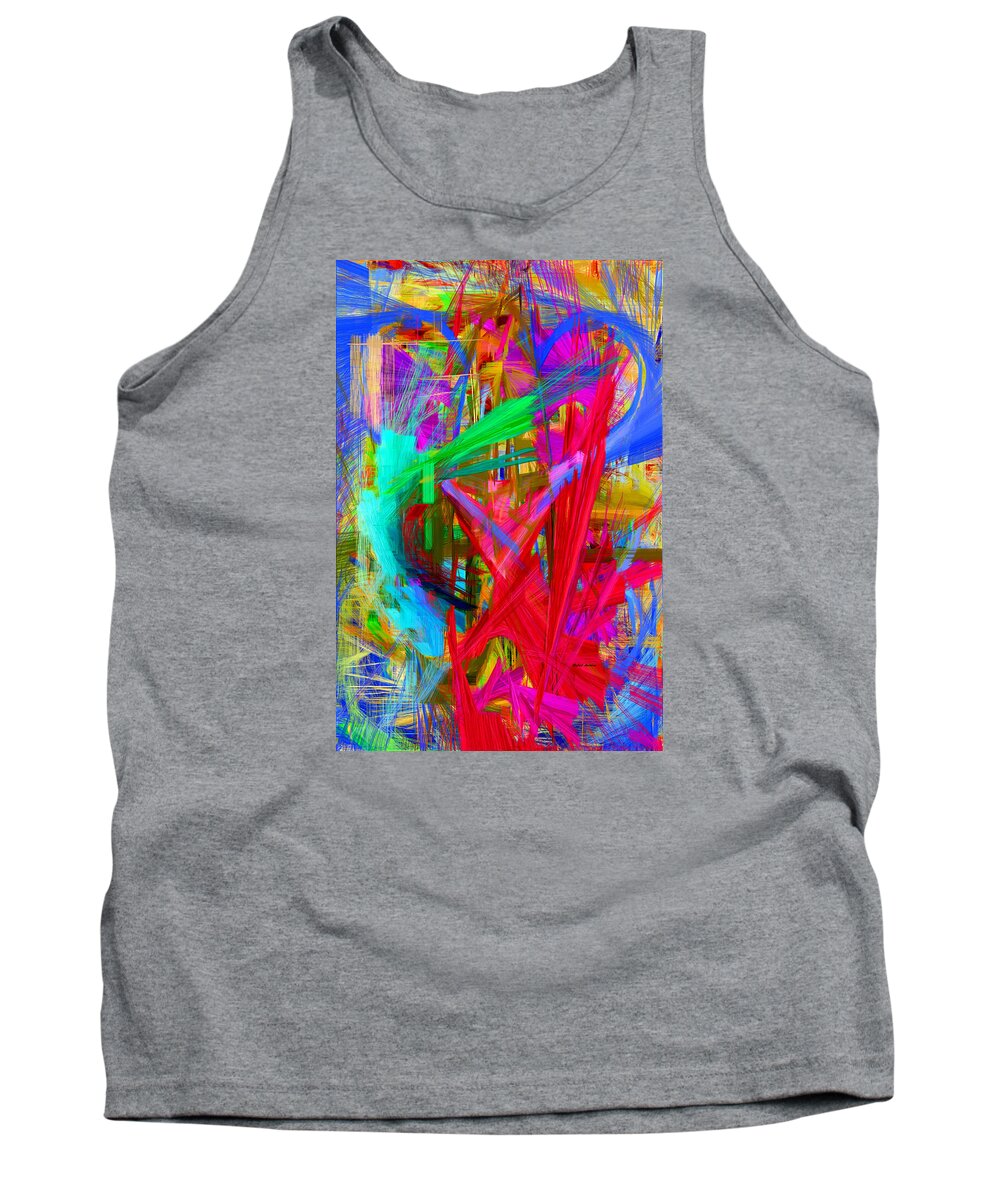 Abstract Tank Top featuring the digital art Abstract 9028 by Rafael Salazar