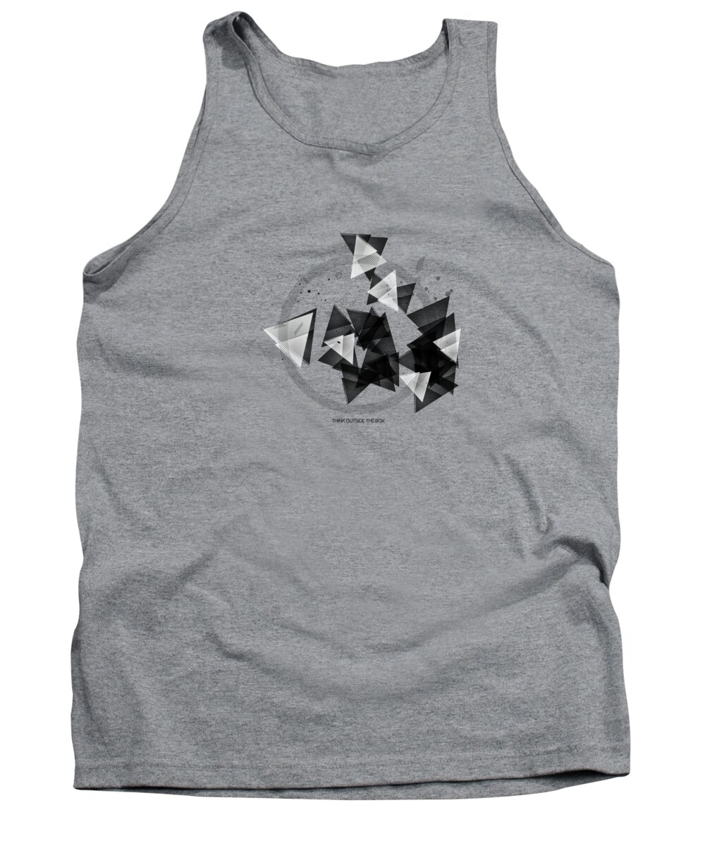 Abstract Tank Top featuring the digital art Abstract Art GEOMETRIC SHAPES No 2 by Melanie Viola