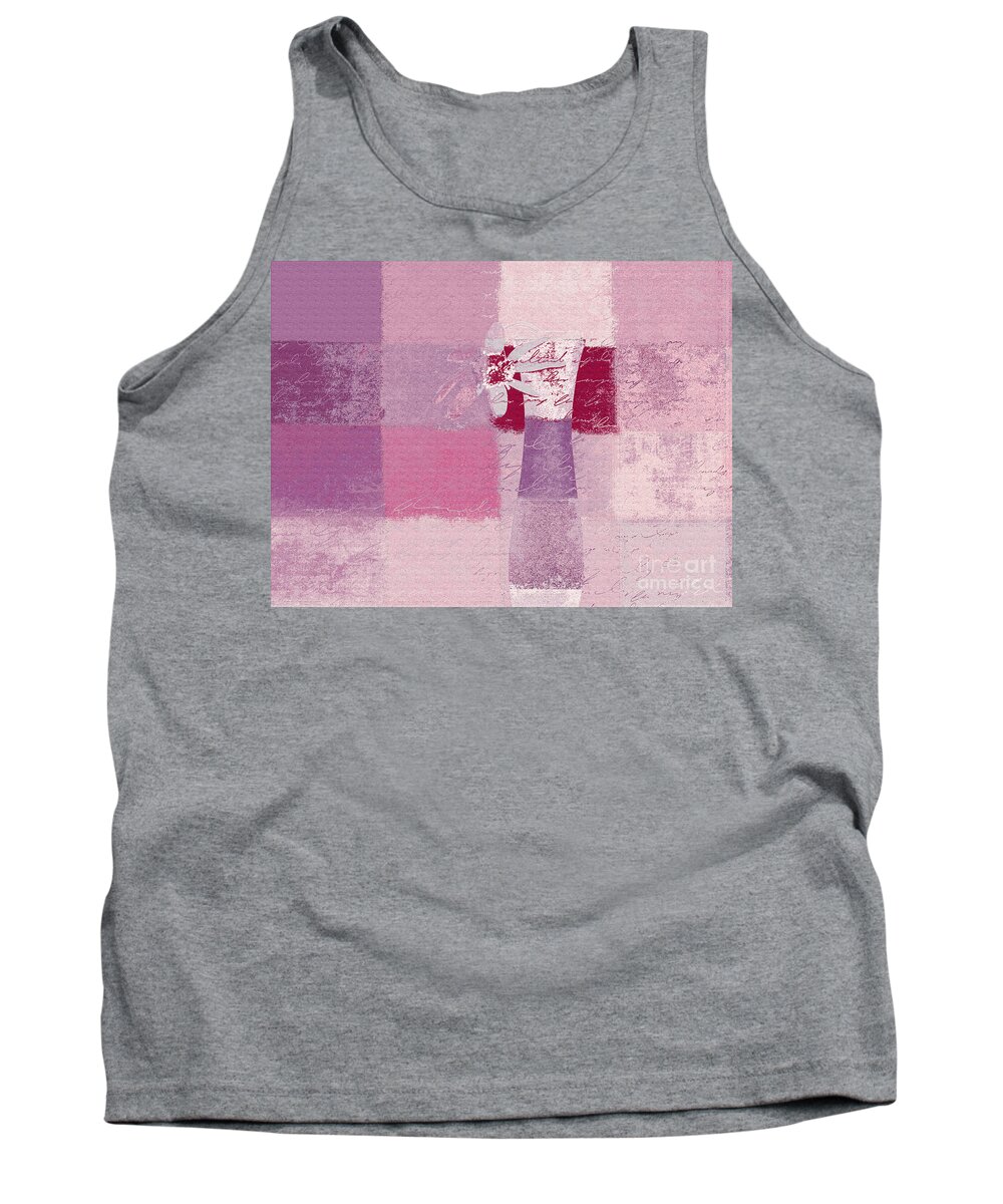 Abstract Tank Top featuring the digital art Abstract Floral - 11v3t09 by Variance Collections
