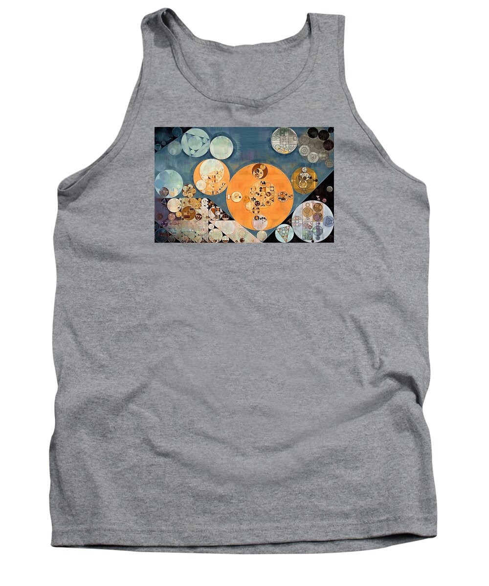 Drawing Tank Top featuring the digital art Abstract painting - Shuttle grey by Vitaliy Gladkiy