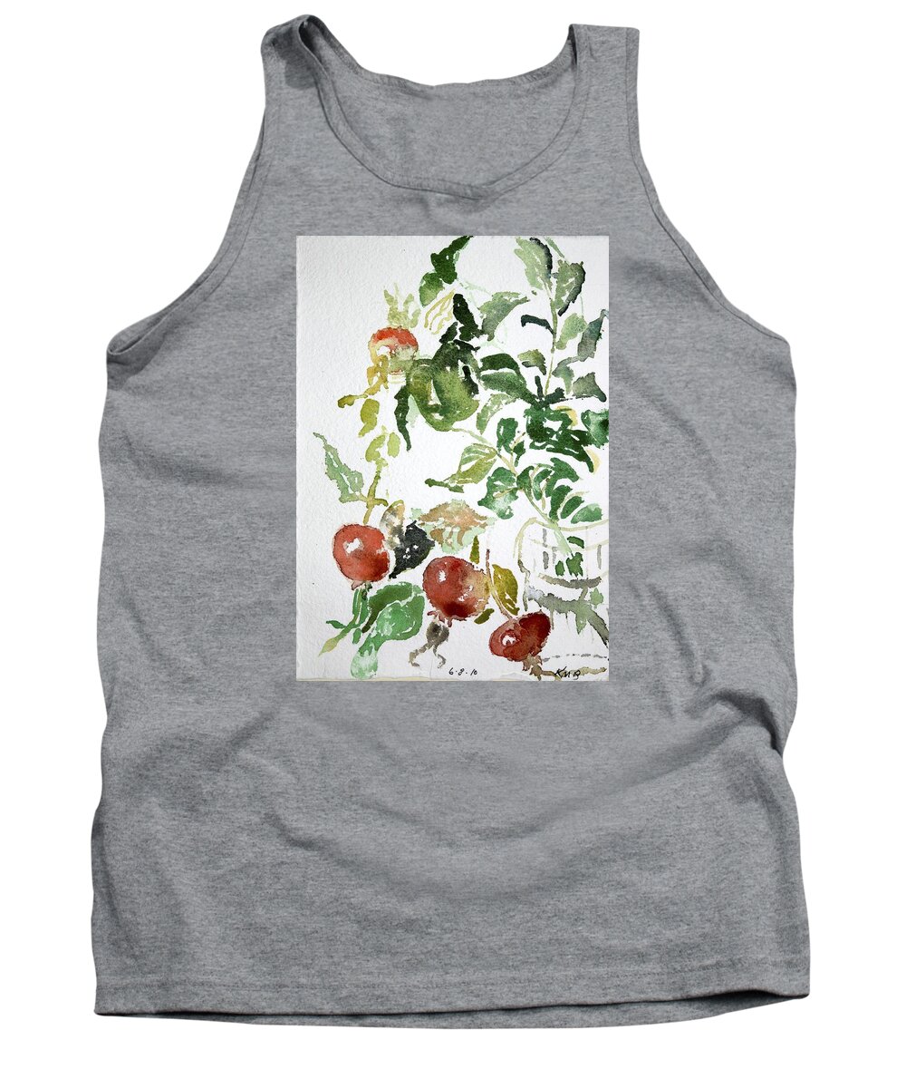  Tank Top featuring the painting Abstract Vegetables by Kathleen Barnes