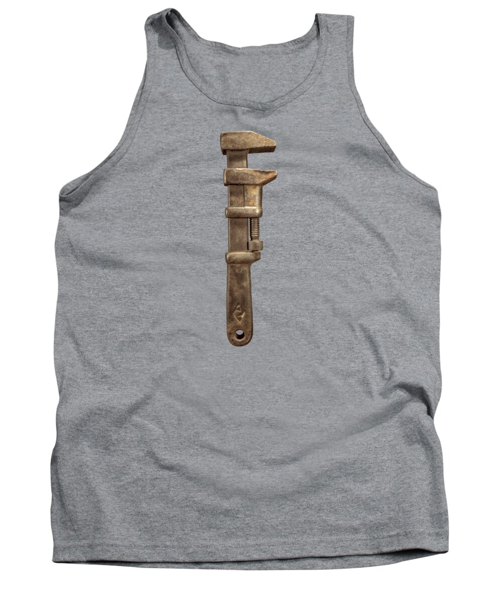 Antique Tank Top featuring the photograph Adjustable Iron Wrench Right Face by YoPedro