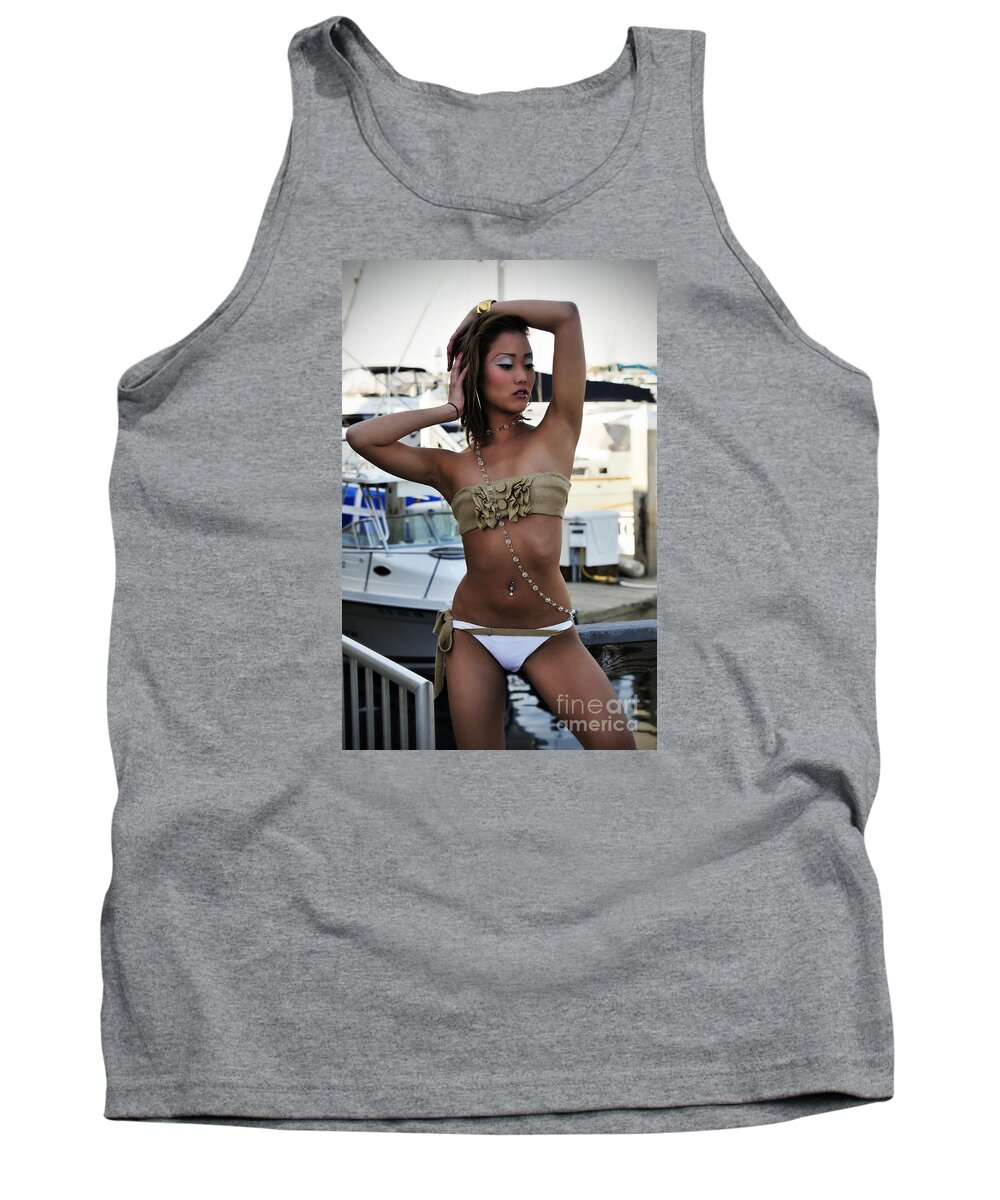 Glamour Photographs Tank Top featuring the photograph Adjusting by Robert WK Clark