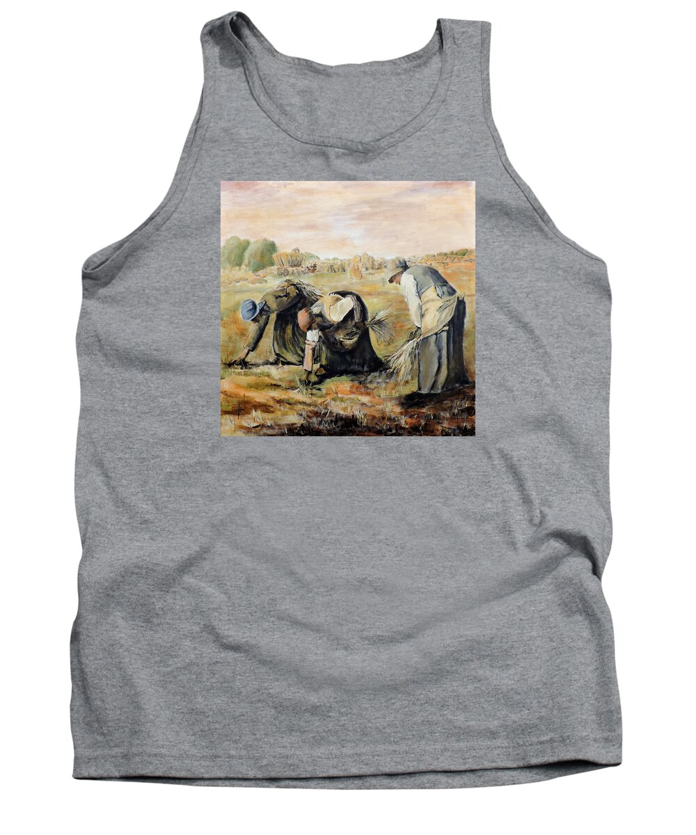 Reproduction Tank Top featuring the painting after Jean-Francois Millet The Gleaners by Jodie Marie Anne Richardson Traugott     aka jm-ART