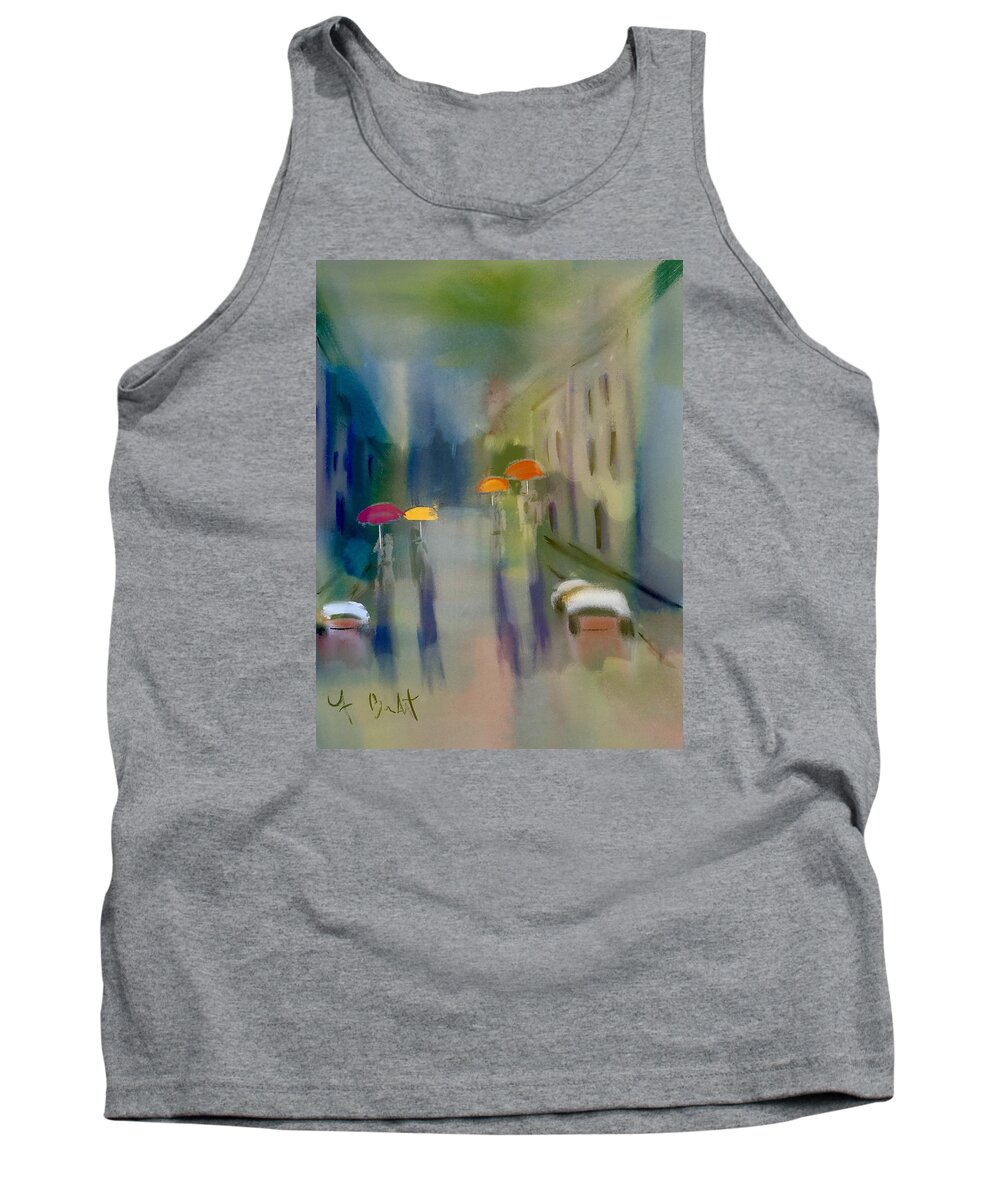  Afternoon Shower In Old San Juan Tank Top featuring the digital art Afternoon Shower In Old San Juan by Frank Bright