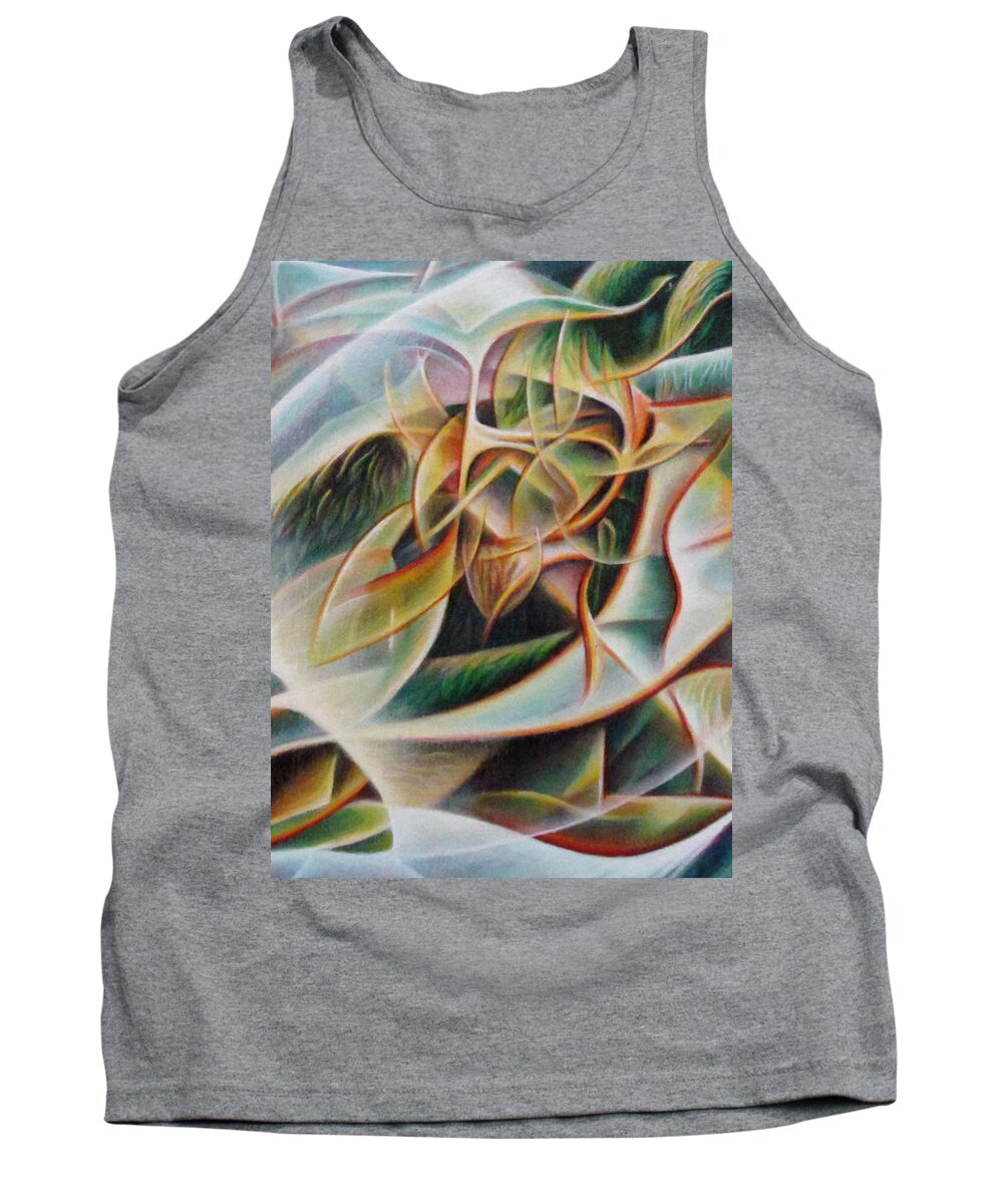Bird Tank Top featuring the painting Agape by Nad Wolinska