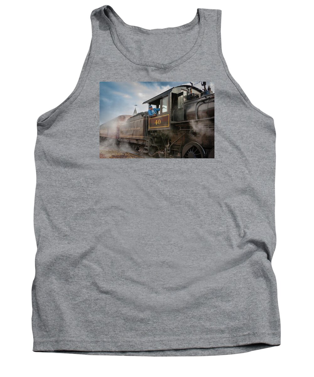 Steam Tank Top featuring the photograph All Aboard by Kevin Giannini