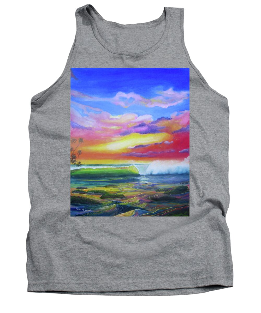 Surf Tank Top featuring the painting Aloha Reef by Dawn Harrell
