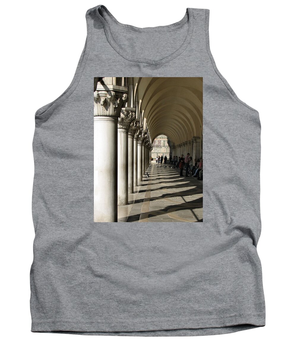 Venice Tank Top featuring the photograph Along St. Marks Square by Lin Grosvenor