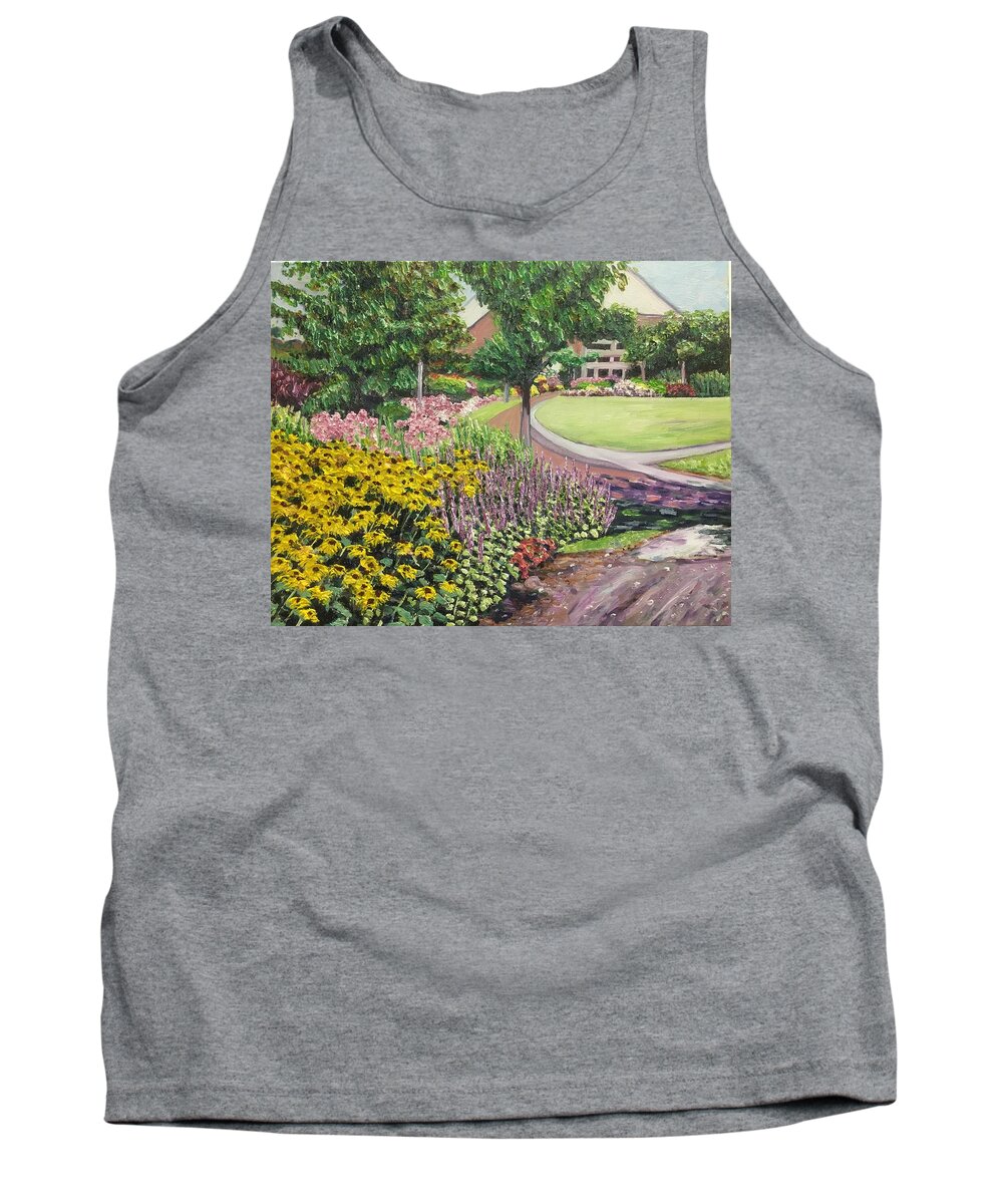 Park Tank Top featuring the painting Amelia Park Summer by Richard Nowak