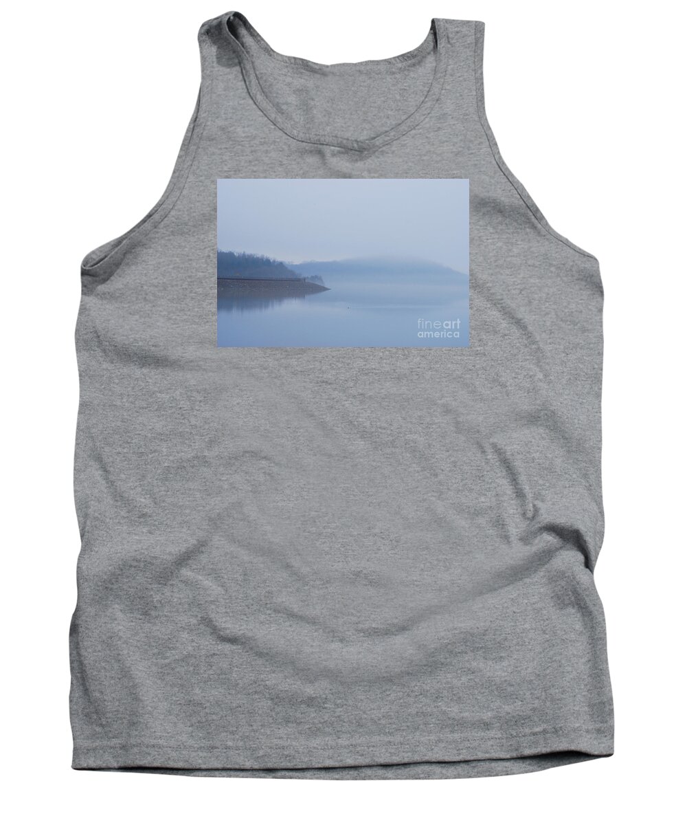 American Tank Top featuring the photograph American Coot in Misty Fog 20120316_40a by Tina Hopkins