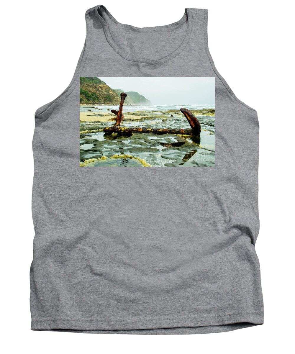 Marie Gabrielle Anchor Wreck Beach Tank Top featuring the photograph Anchor at rest by Angela DeFrias