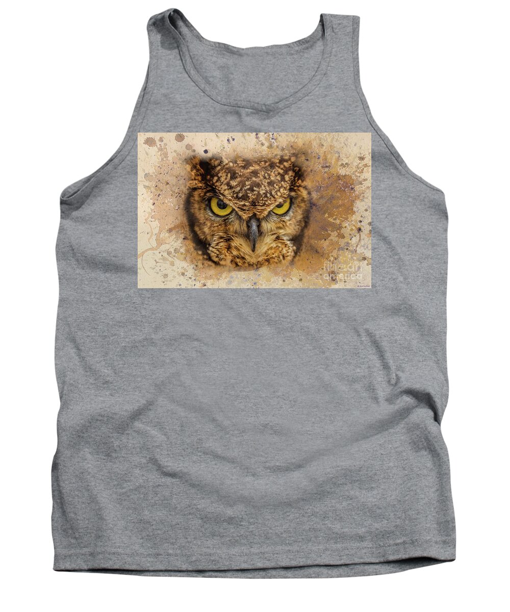 Indian Eagle-owl Tank Top featuring the photograph Angry Bird by Eva Lechner