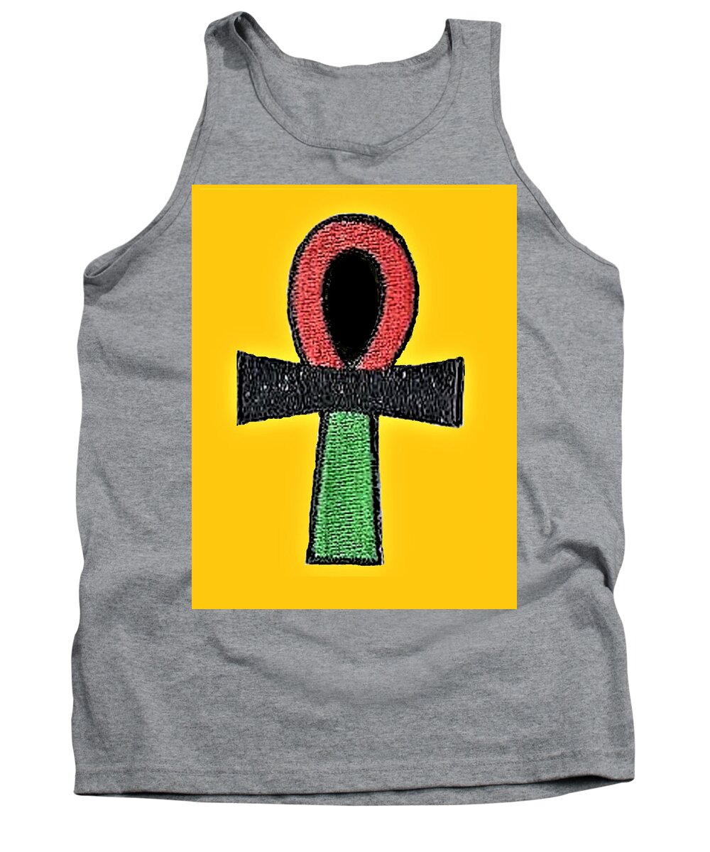 Ankh Tank Top featuring the tapestry - textile ANKH Life by Adenike AmenRa