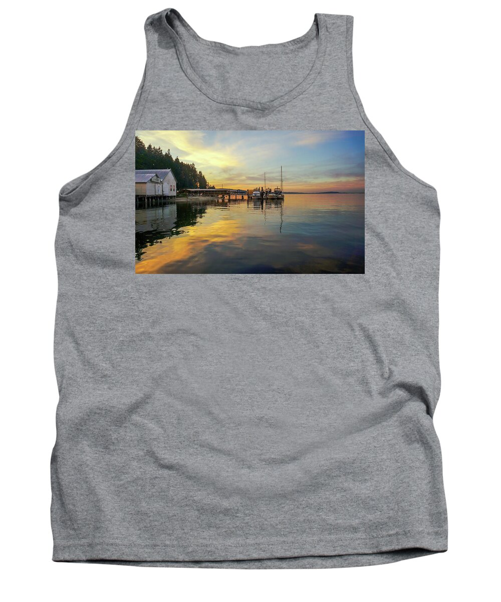 Beach Tank Top featuring the photograph Anniversary Sunset by Ronda Broatch