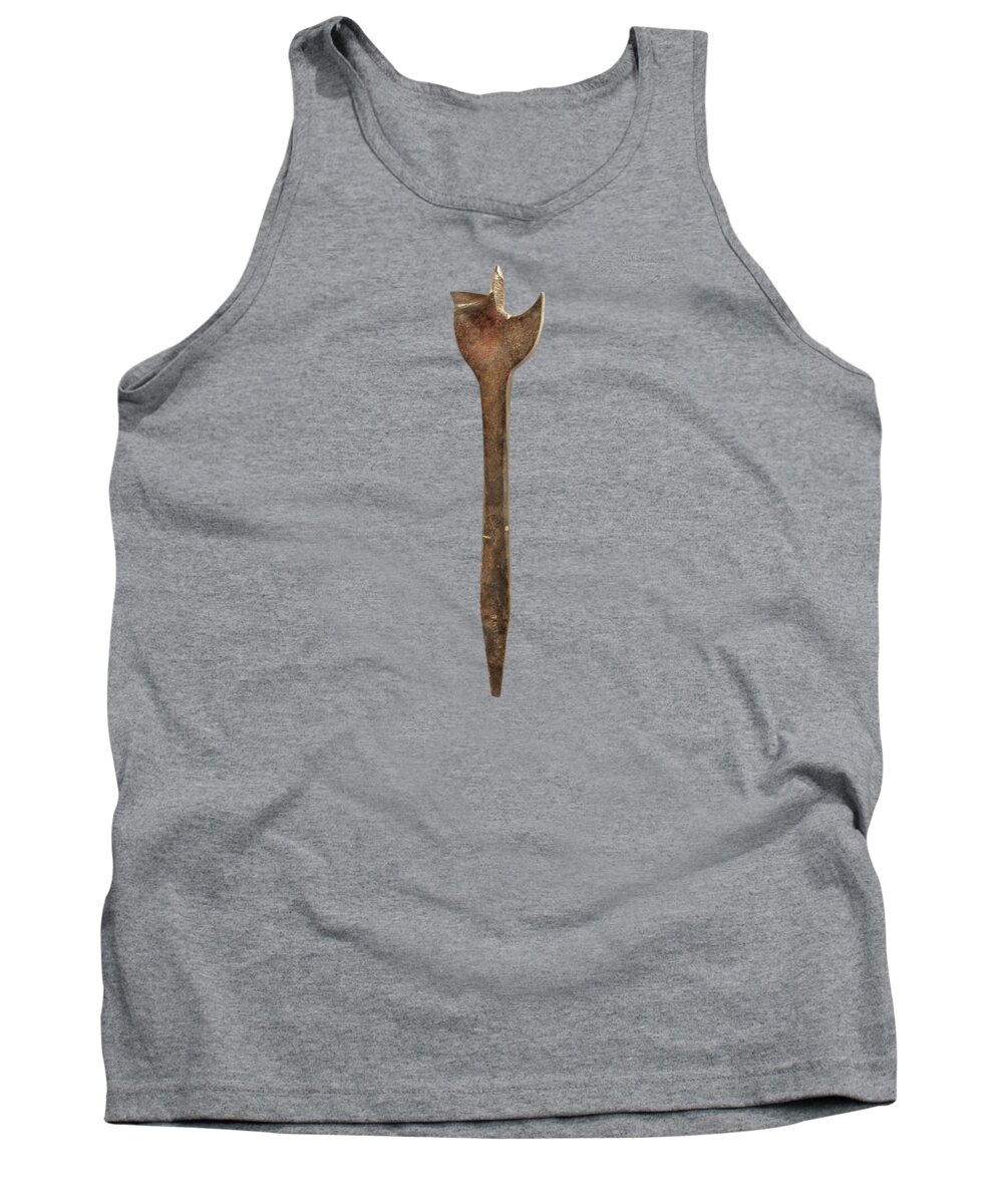 Drill Tank Top featuring the photograph Antique Wood Bit by YoPedro