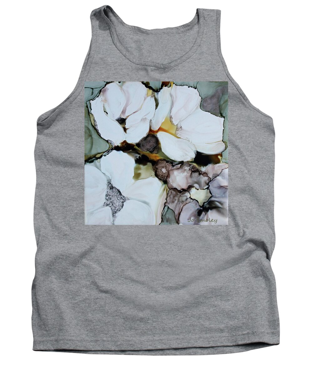 Floral Tank Top featuring the painting Apple Blossoms by Jo Smoley