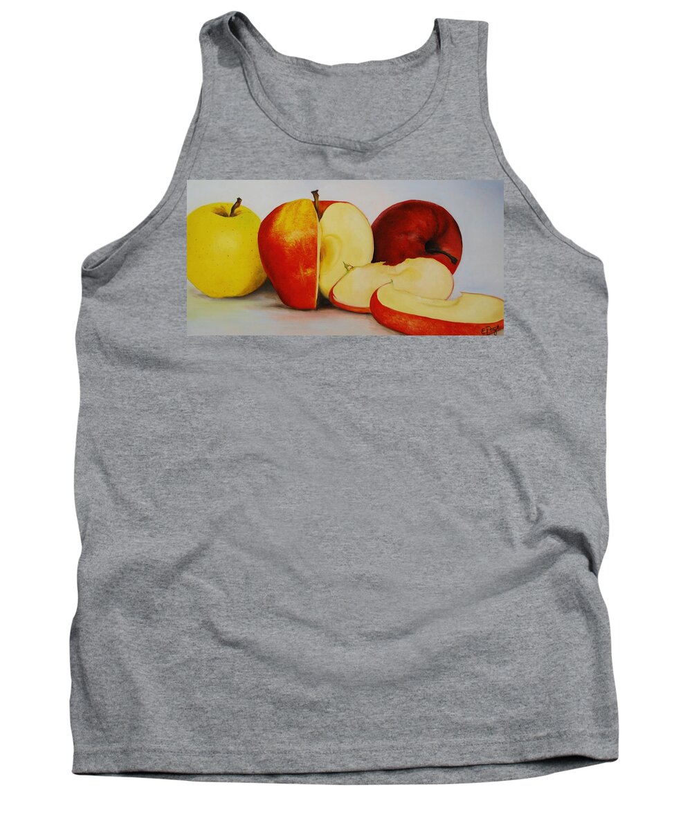 Realism Tank Top featuring the painting Apples by Emily Page