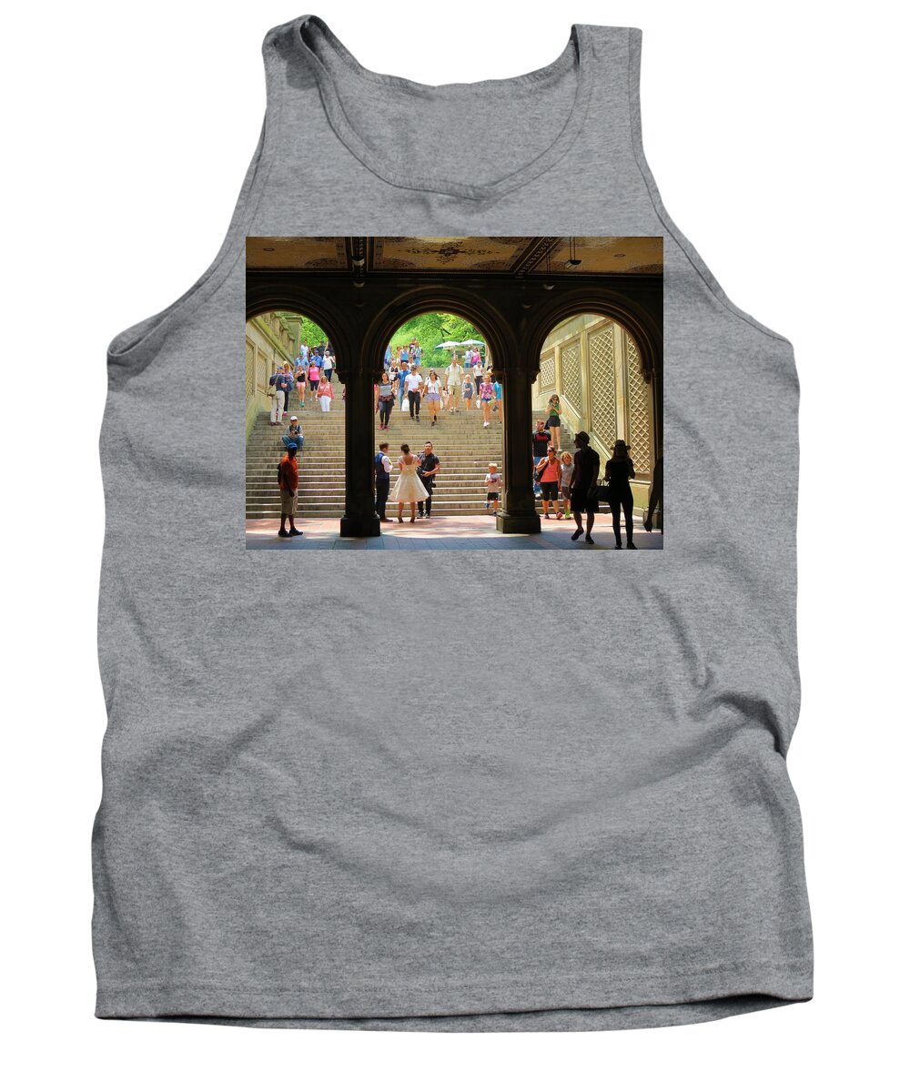 New York Tank Top featuring the photograph Arches Central Park by Vijay Sharon Govender