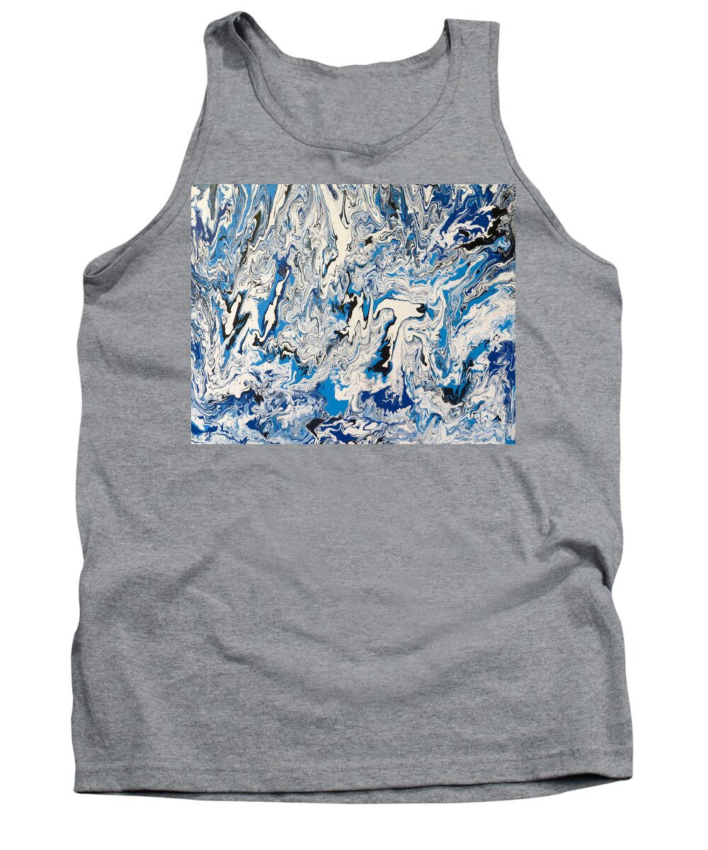 Abstract Tank Top featuring the painting Arctic Frenzy by Teresa Wing