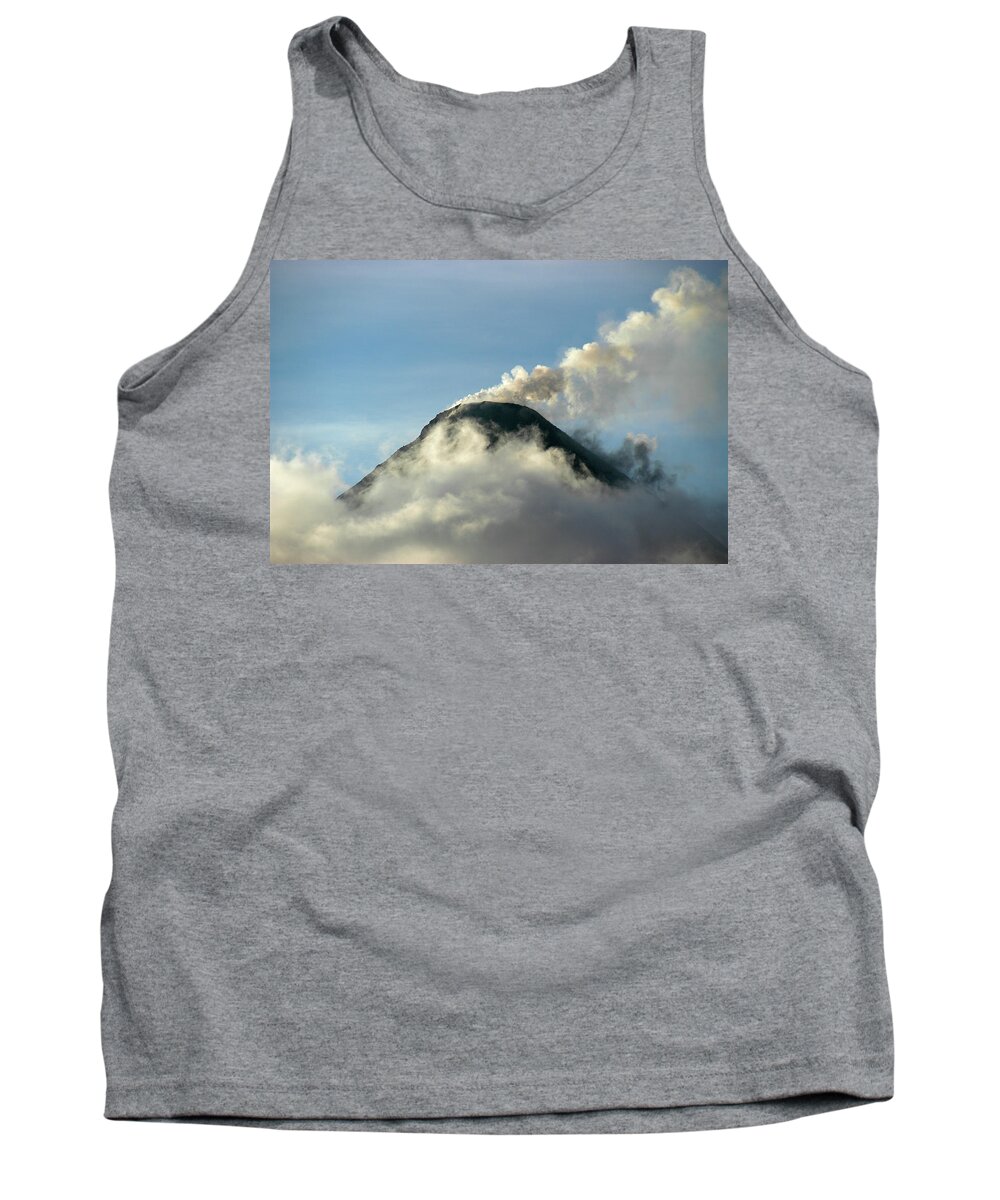 Arenal Tank Top featuring the photograph Arenal Volcano Above the Clouds by Ted Keller