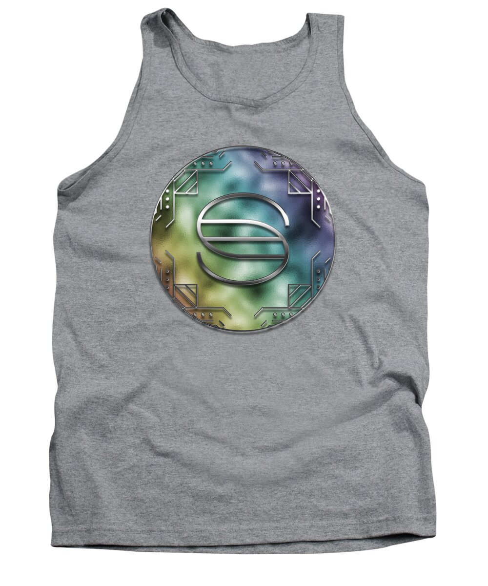 Alphabet Tank Top featuring the digital art Art Deco - S by Mary Machare