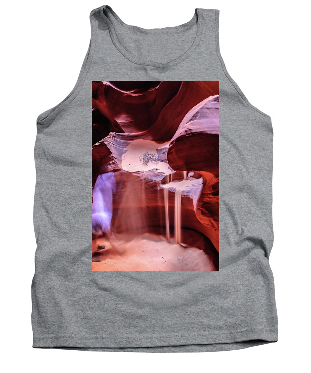 Antelope Canyon Tank Top featuring the photograph Art from Antelope Canyon by Louis Dallara