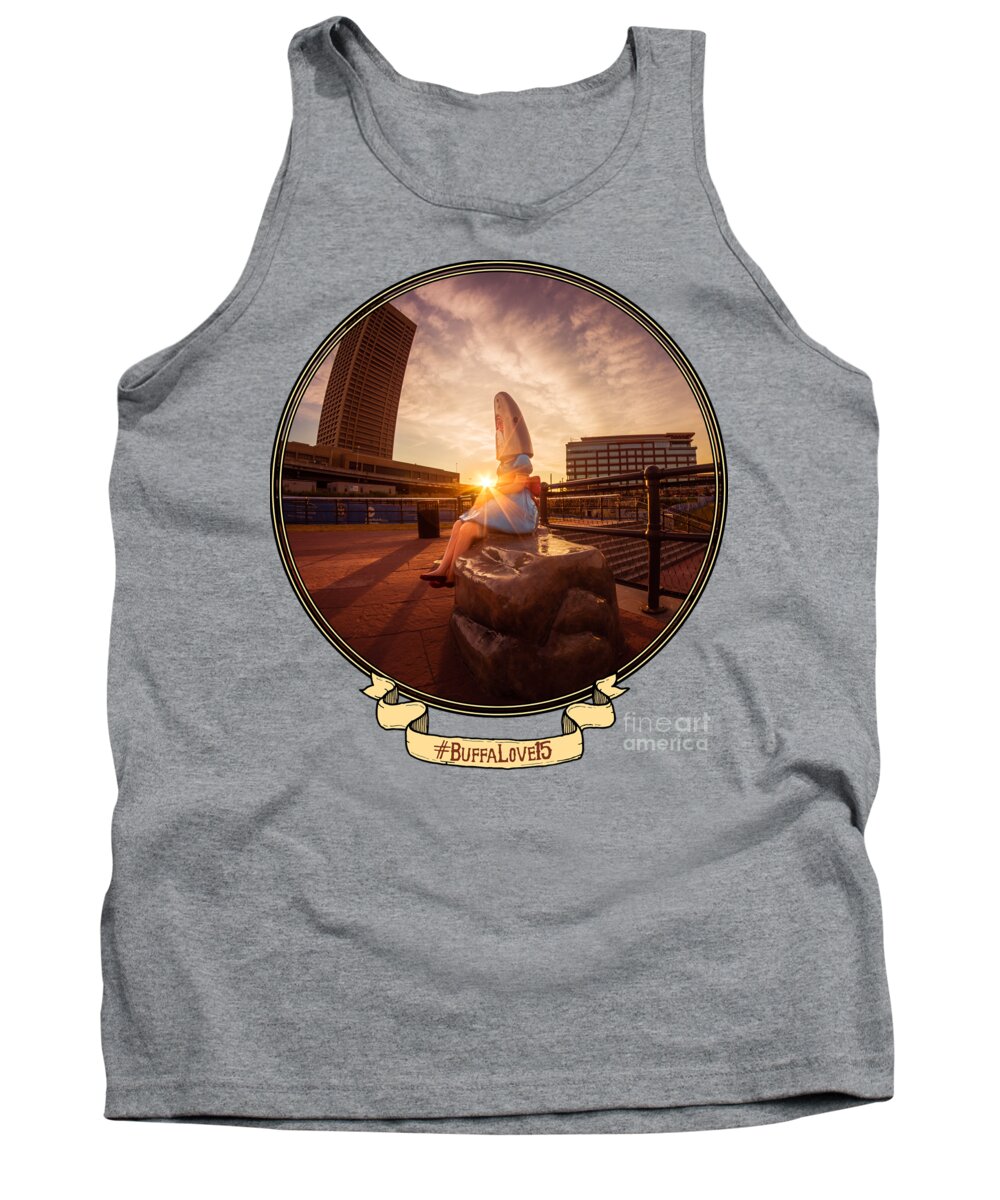 Buffalo Sunrise Tank Top featuring the photograph Shark Girl Dawn - Horizontal by Chris Bordeleau