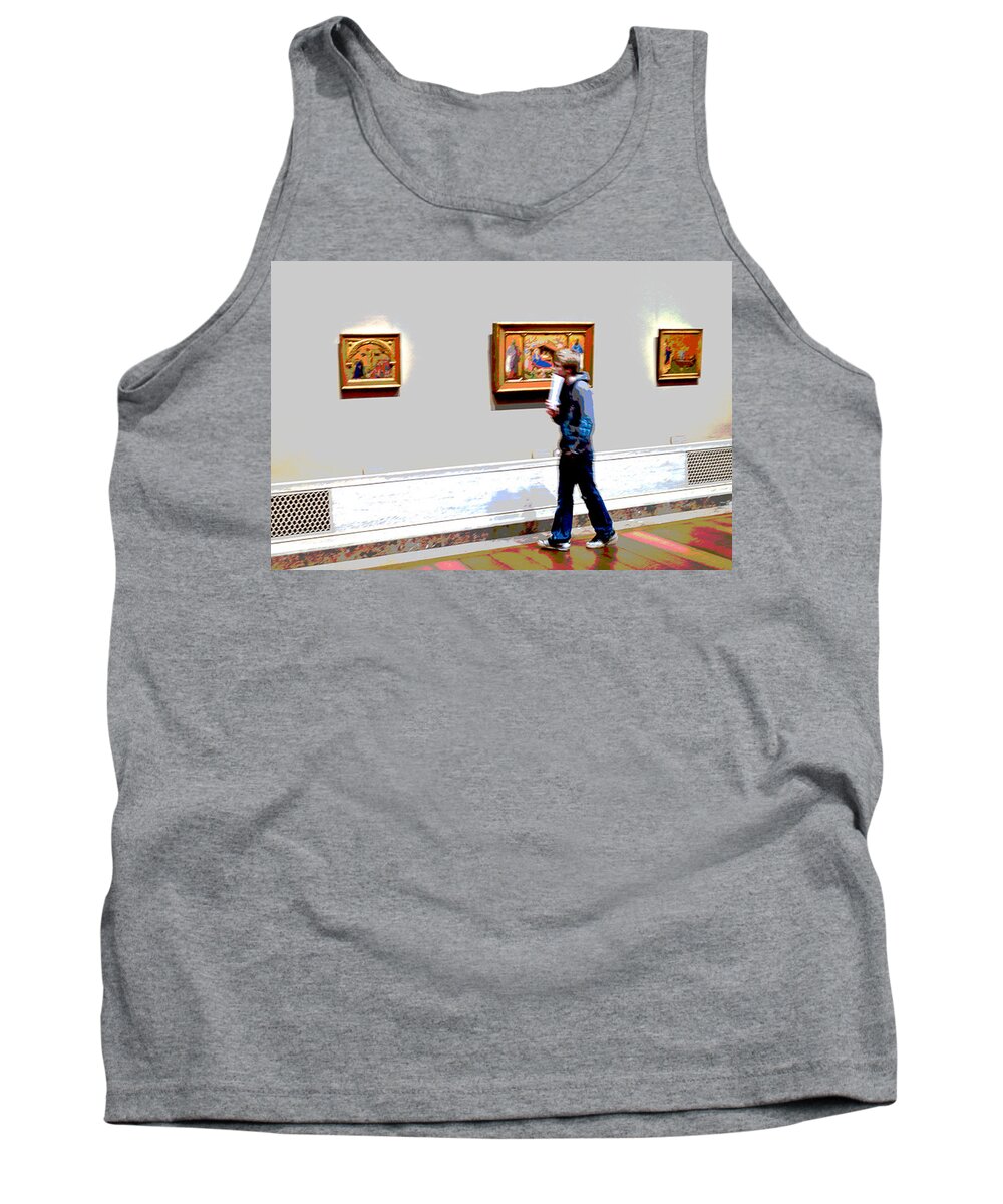 Art Gallery Tank Top featuring the photograph At the Gallery by Julie Niemela