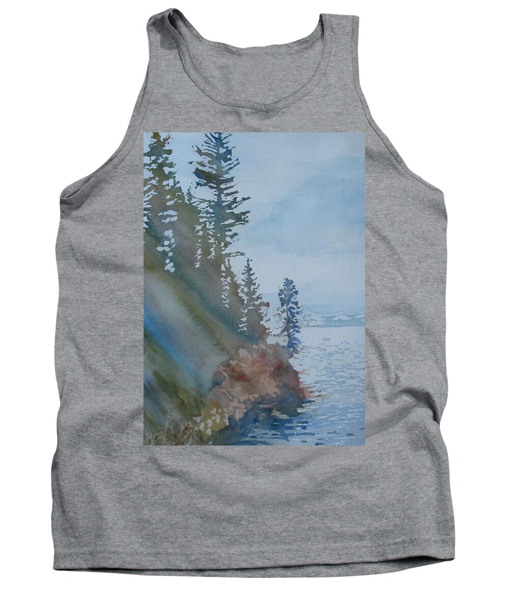 Watercolor Tank Top featuring the painting At The Water's Edge by Jenny Armitage
