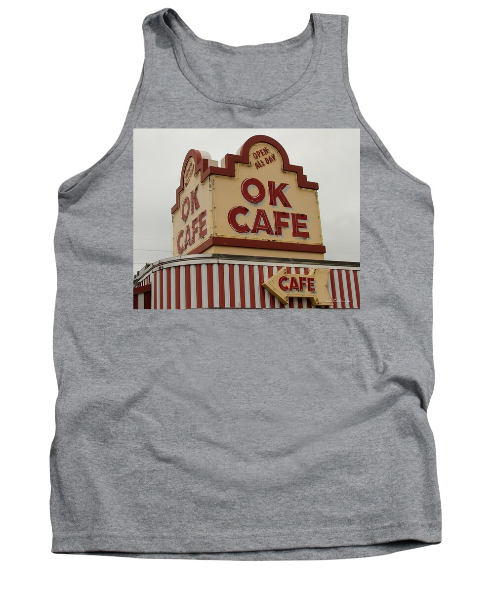 Reid Callaway Atlanta Classic Ok Cafe Tank Top featuring the photograph Atlanta Classic OK Cafe Atlanta Restaurant Art by Reid Callaway