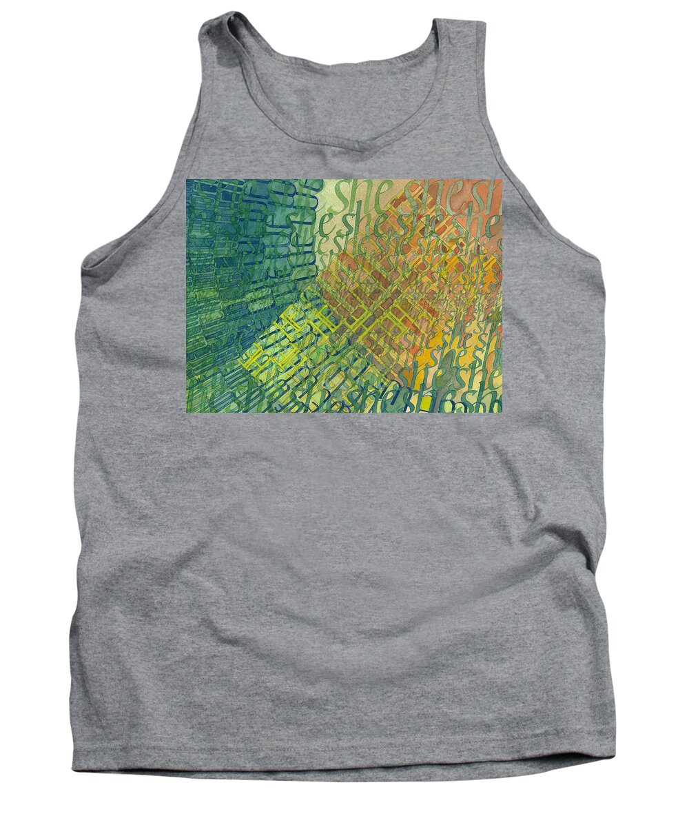 Narrative Painting Tank Top featuring the painting Atraction by Sid Freeman