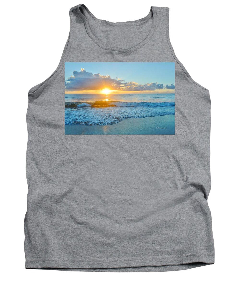 Obx Sunrise Tank Top featuring the photograph August 12 Nags Head, NC by Barbara Ann Bell