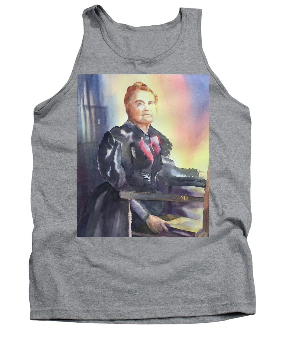 Tara Moorman Paintings Tank Top featuring the painting Aunt Carry A. Nation, Circa 1900 by Tara Moorman