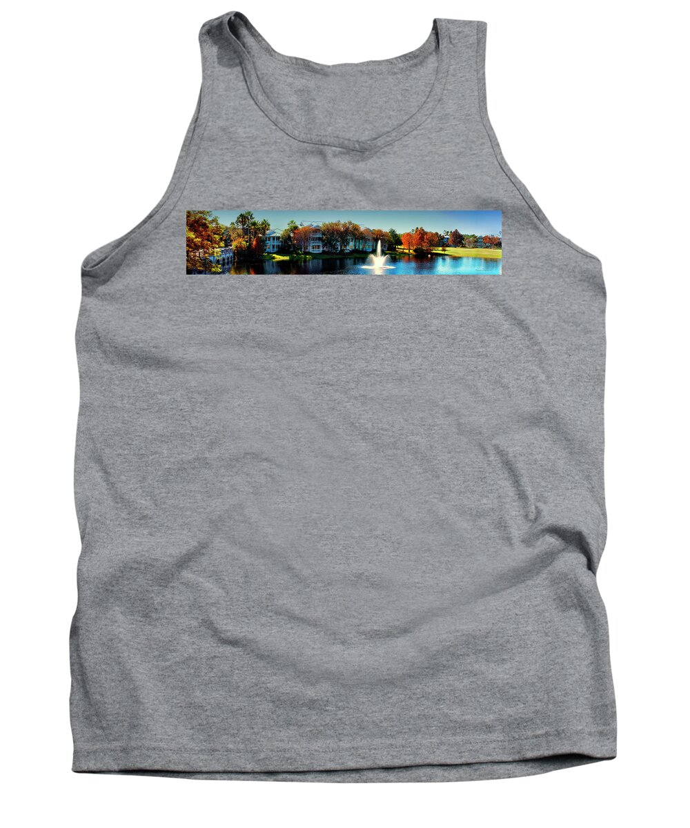 Ablaze Tank Top featuring the photograph Autumn At Old Key West Resort Panorama Walt Disney World MP by Thomas Woolworth