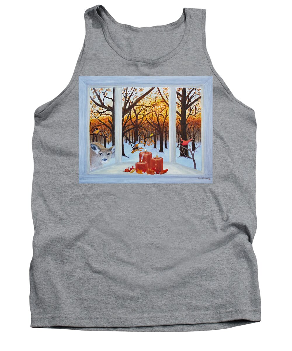  Fall Tank Top featuring the painting Autumn Gathering by Ken Figurski