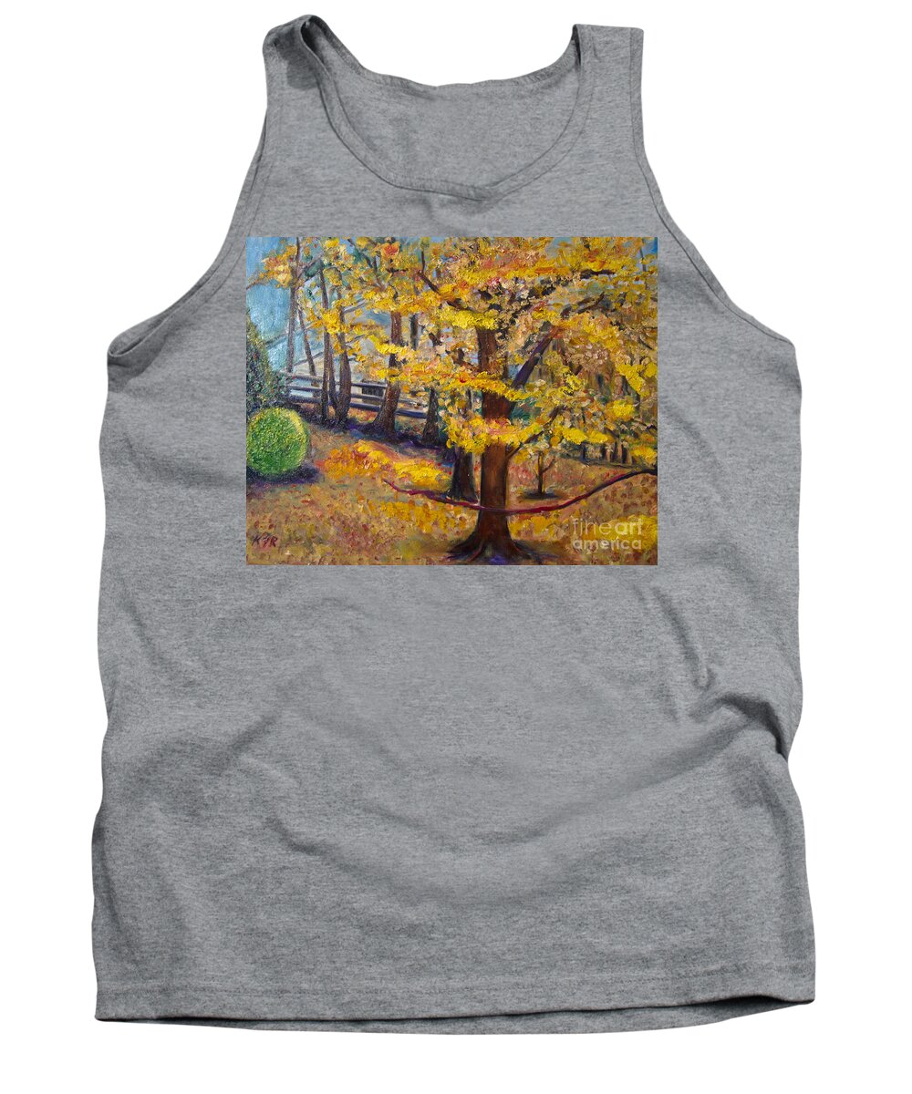 Autumn Tank Top featuring the painting Autumn by Karen E. Francis by Karen Francis