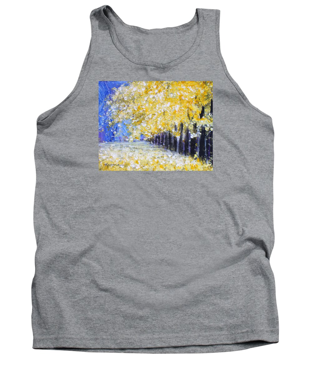 Autumn Wind Tank Top featuring the painting Autumn Wind 2 by Kume Bryant
