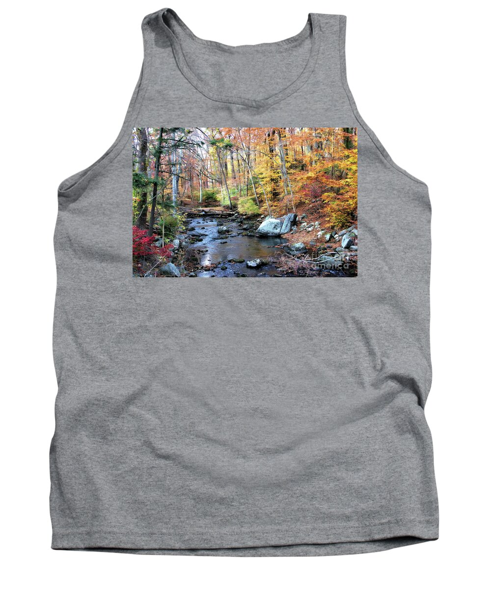 Landscape Tank Top featuring the photograph Autumn Woodlands by Judy Palkimas