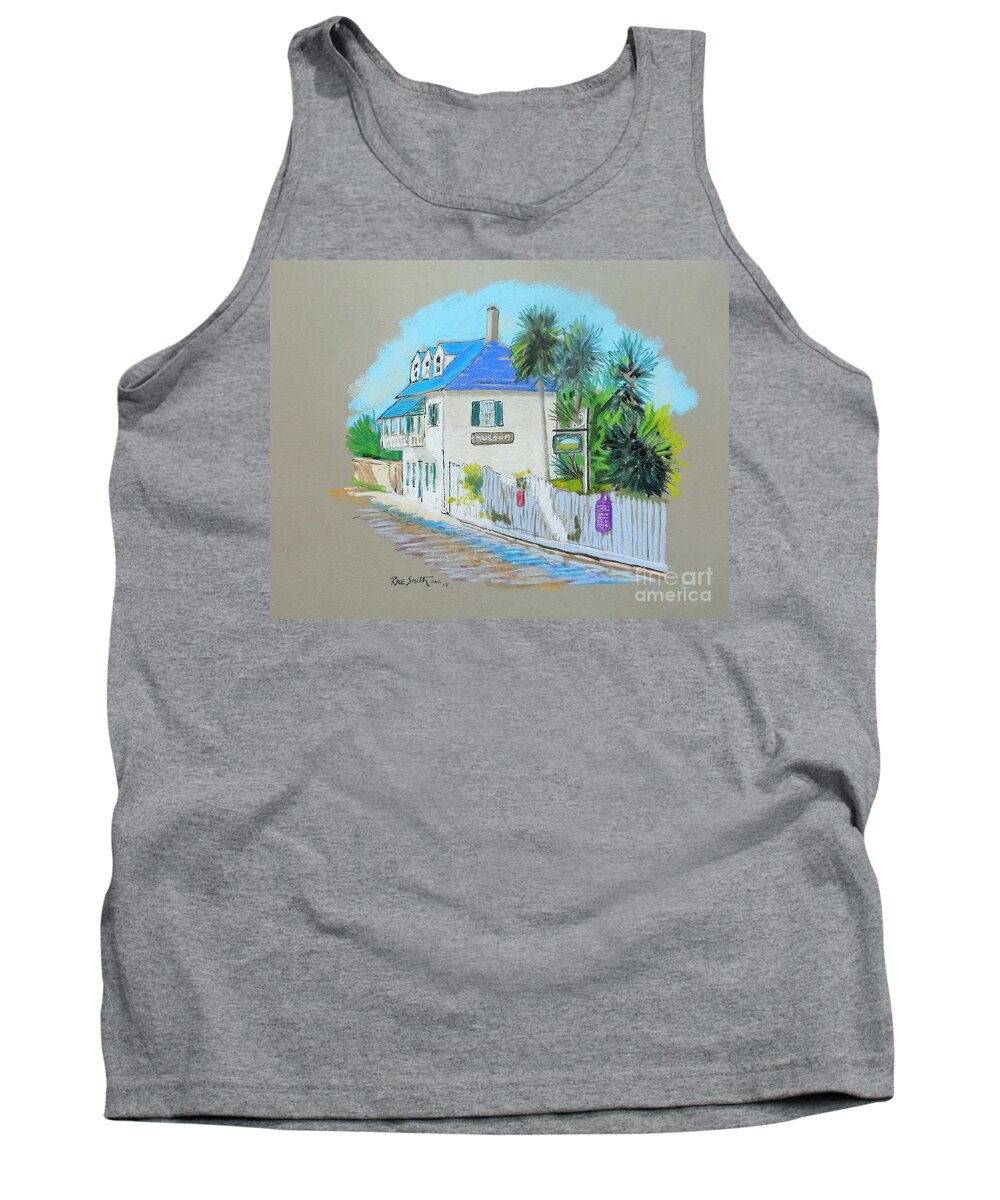 Pastlels Tank Top featuring the pastel Aviles St,St. Augustine ,Fla by Rae Smith PAC
