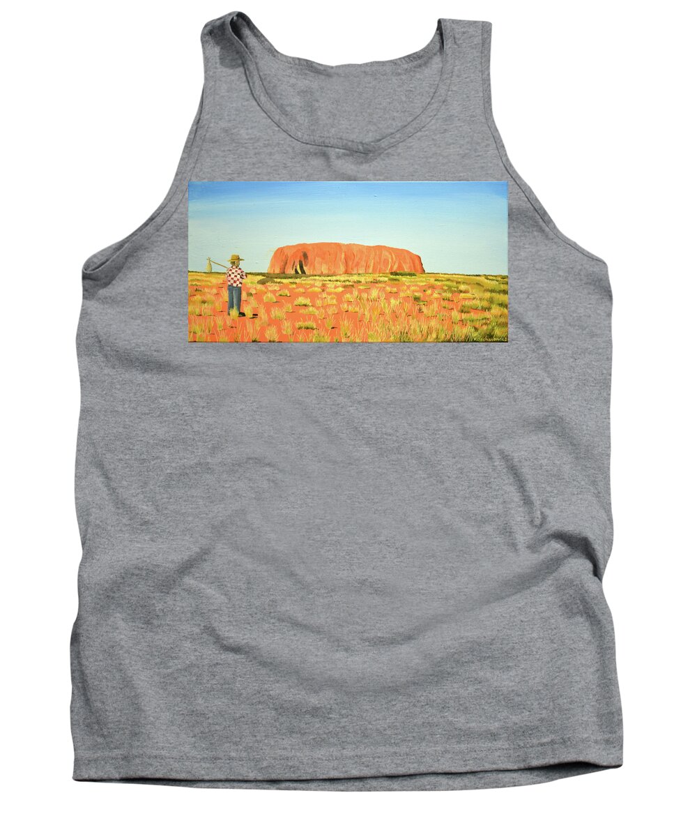 Ayers Rock Tank Top featuring the painting Ayers Rock Uluru by Winton Bochanowicz
