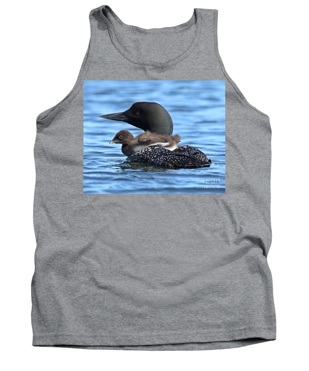 Loon Tank Top featuring the photograph Baby Loon Pram by Heather King
