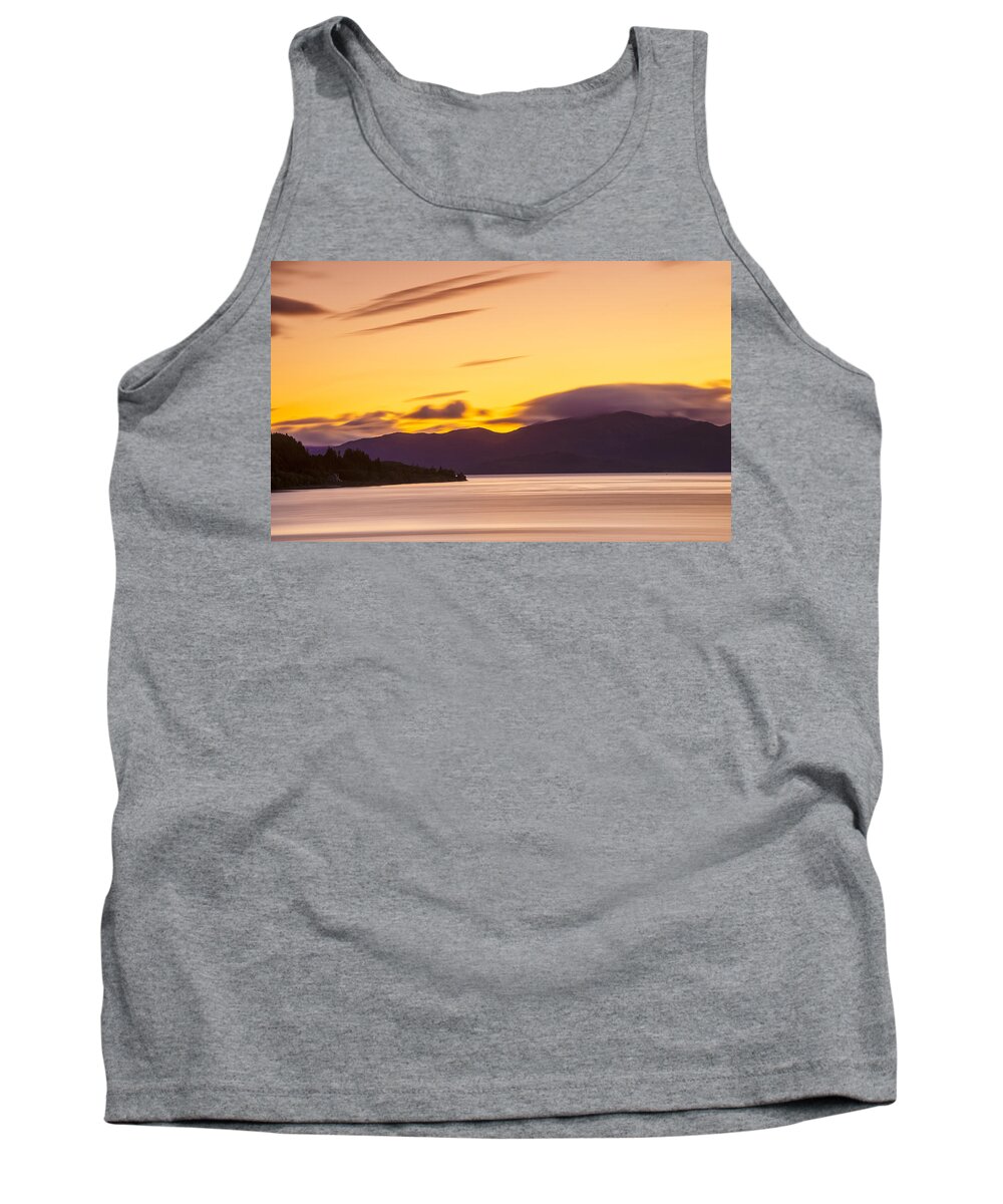 Ballachulish Tank Top featuring the photograph Ballachulish Bathed in Golden light. by John Paul Cullen